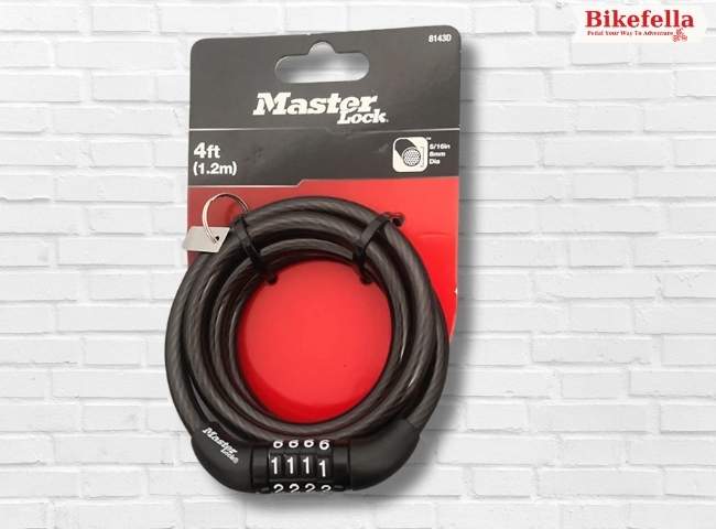 Front view of Master Lock 8143D cable