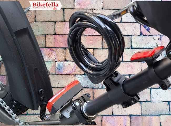 Hapleby Bike Lock attached on bicycle frame