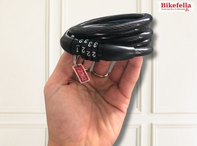 Master Lock 8143D full view on hand