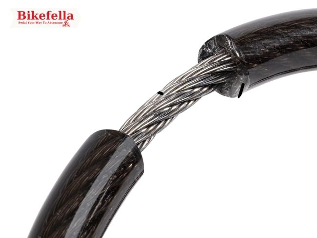 Master Lock cable lock shown inside