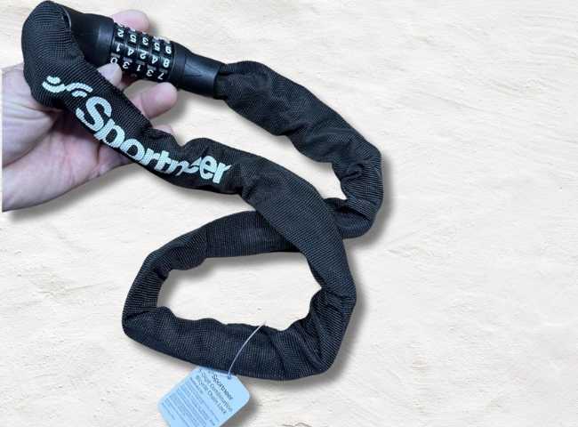 Sportneer Bike Chain Lock full view on hand