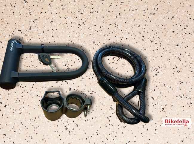 Sportneer bike lock with keys and cable