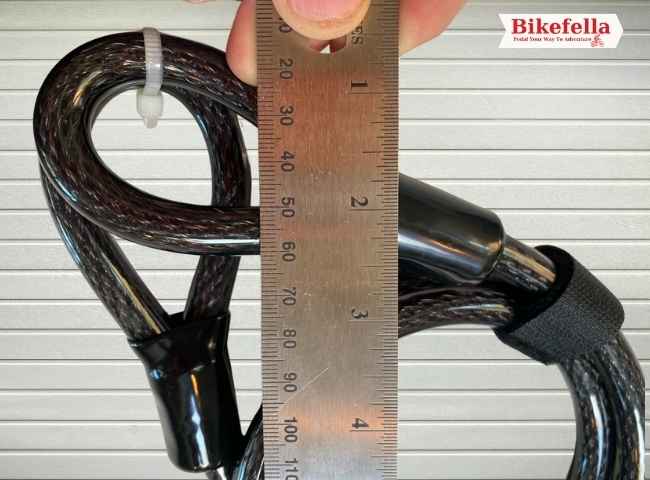 Titanker bike lock cable showing thick braided steel design