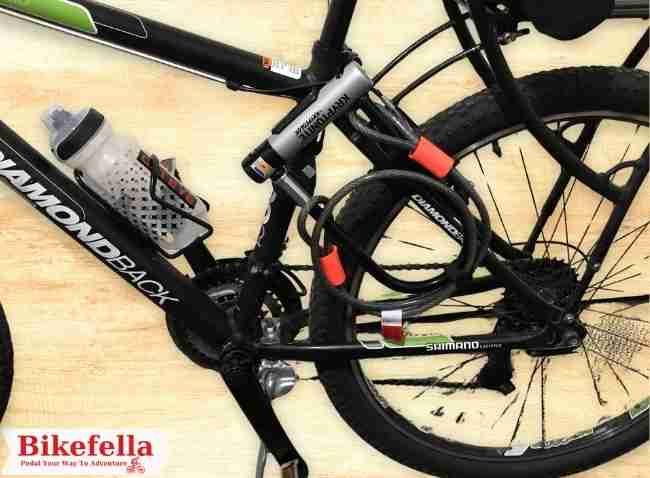 Lock used on bike for portability